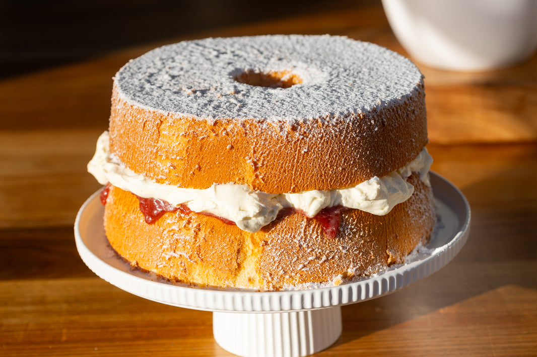 Strawberries & Cream Chiffon Cake